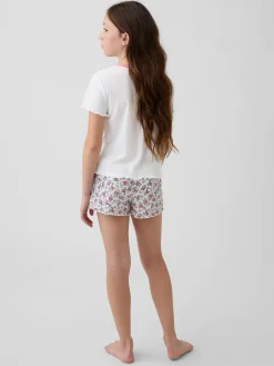 Kids Winnie The Pooh Recycled Rib PJ Short Set