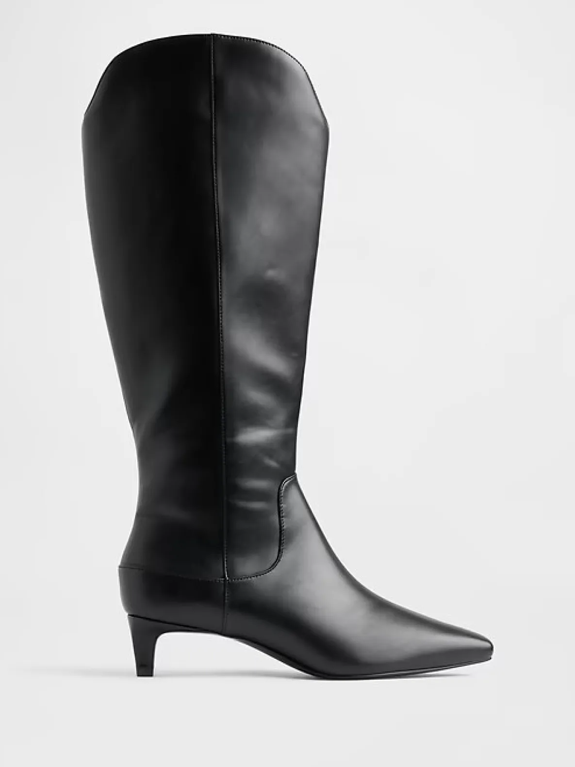 Kitten Heel Pointy Knee High Boots