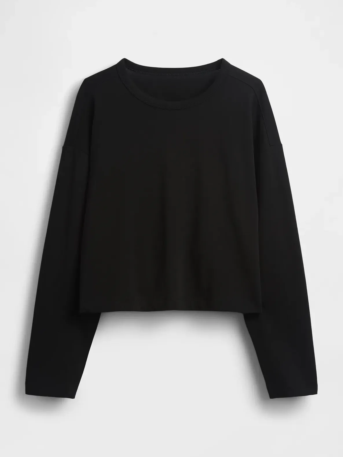 Knit Oversized Crop T-Shirt