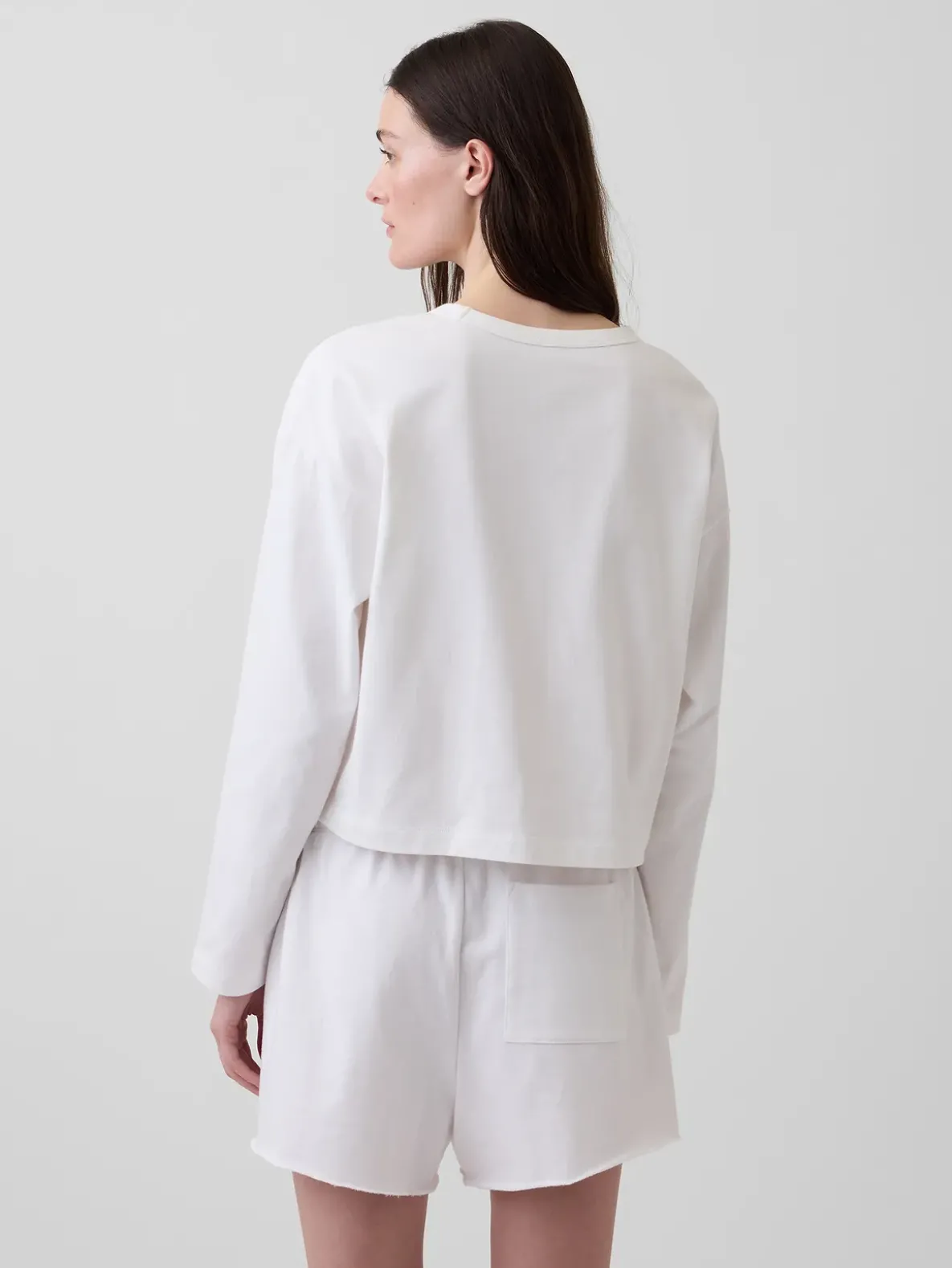 Knit Oversized Crop T-Shirt