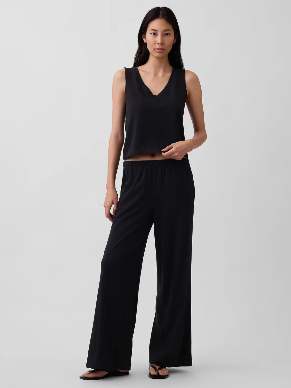 Knit Wide-Leg Pants