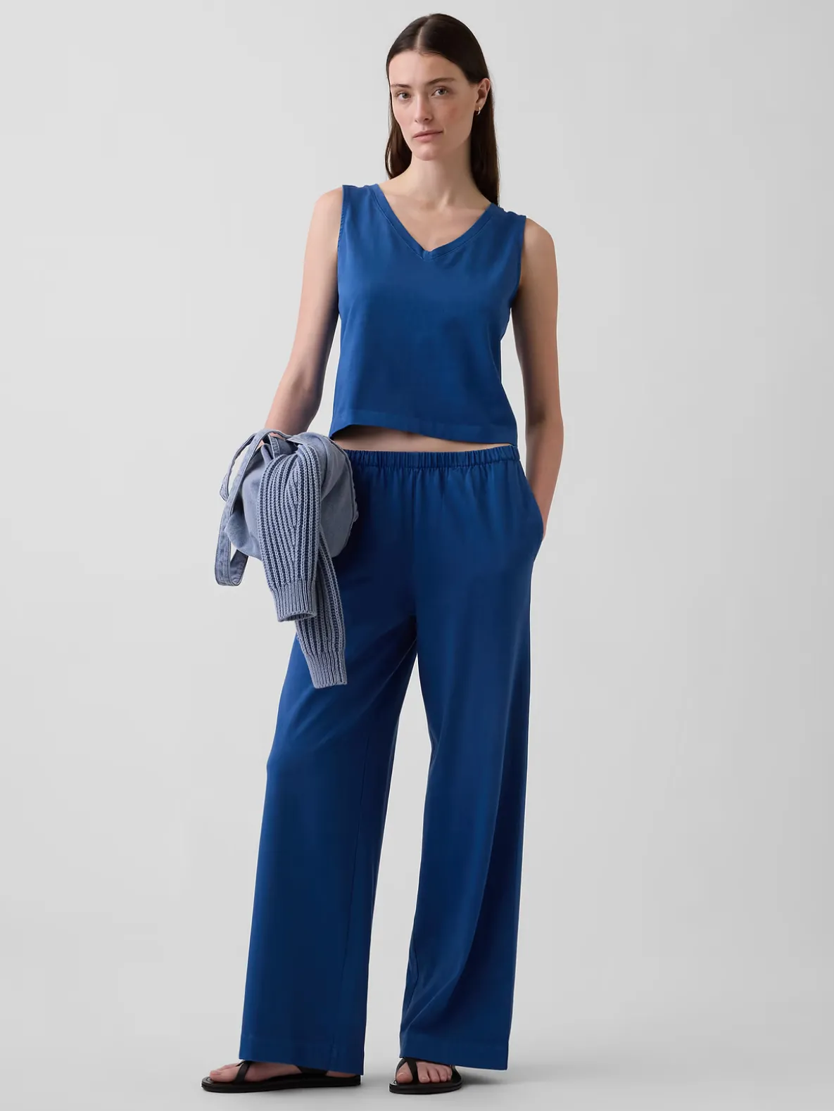 Knit Wide-Leg Pants