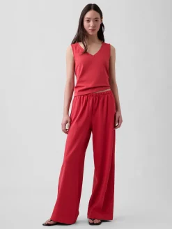 Knit Wide-Leg Pants