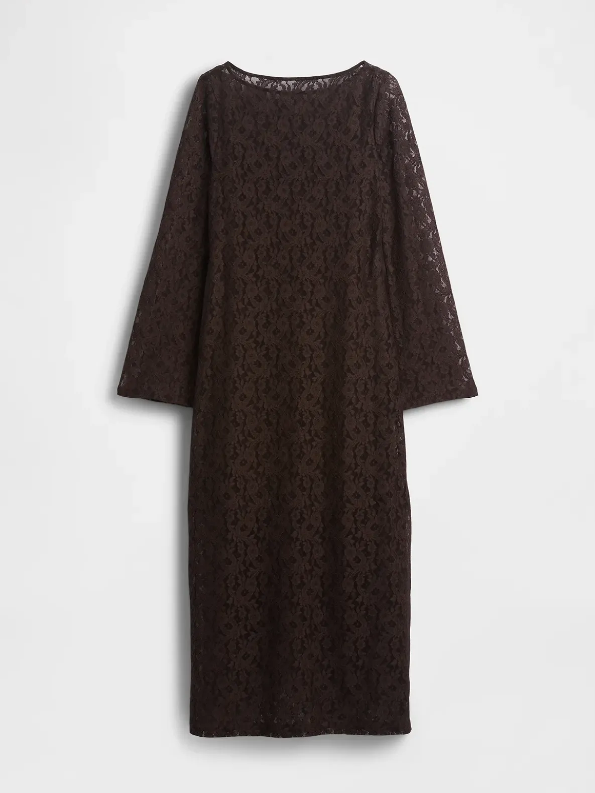 Lace Bell-Sleeve Maxi Dress