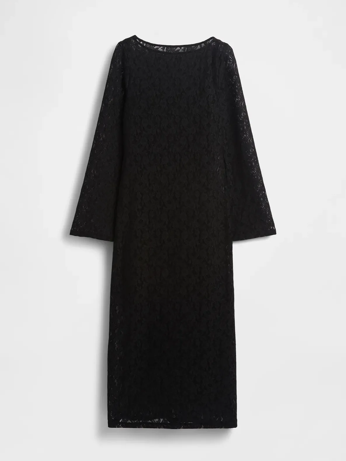 Lace Bell-Sleeve Maxi Dress