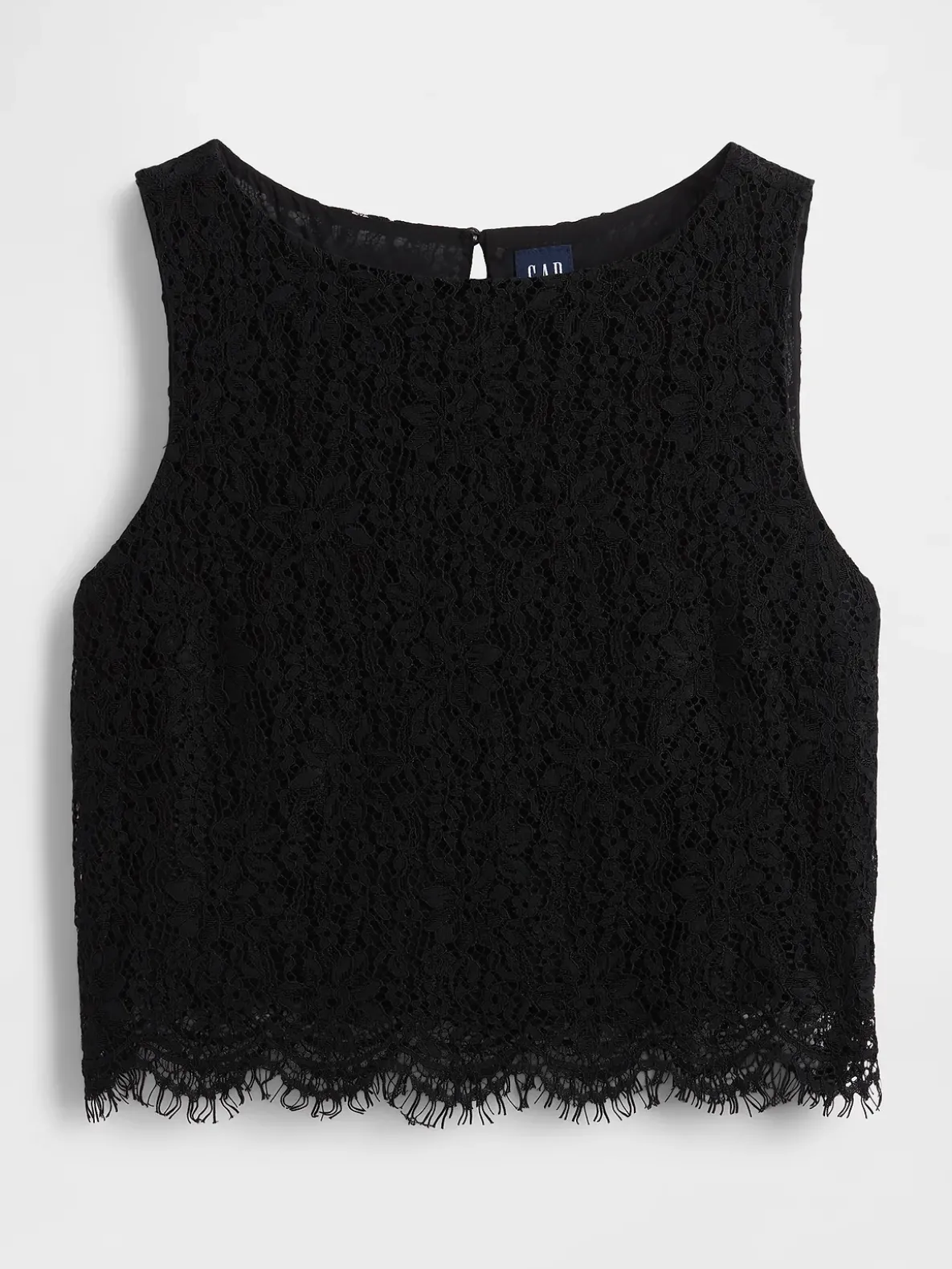 Lace Boatneck Crop Shell Top