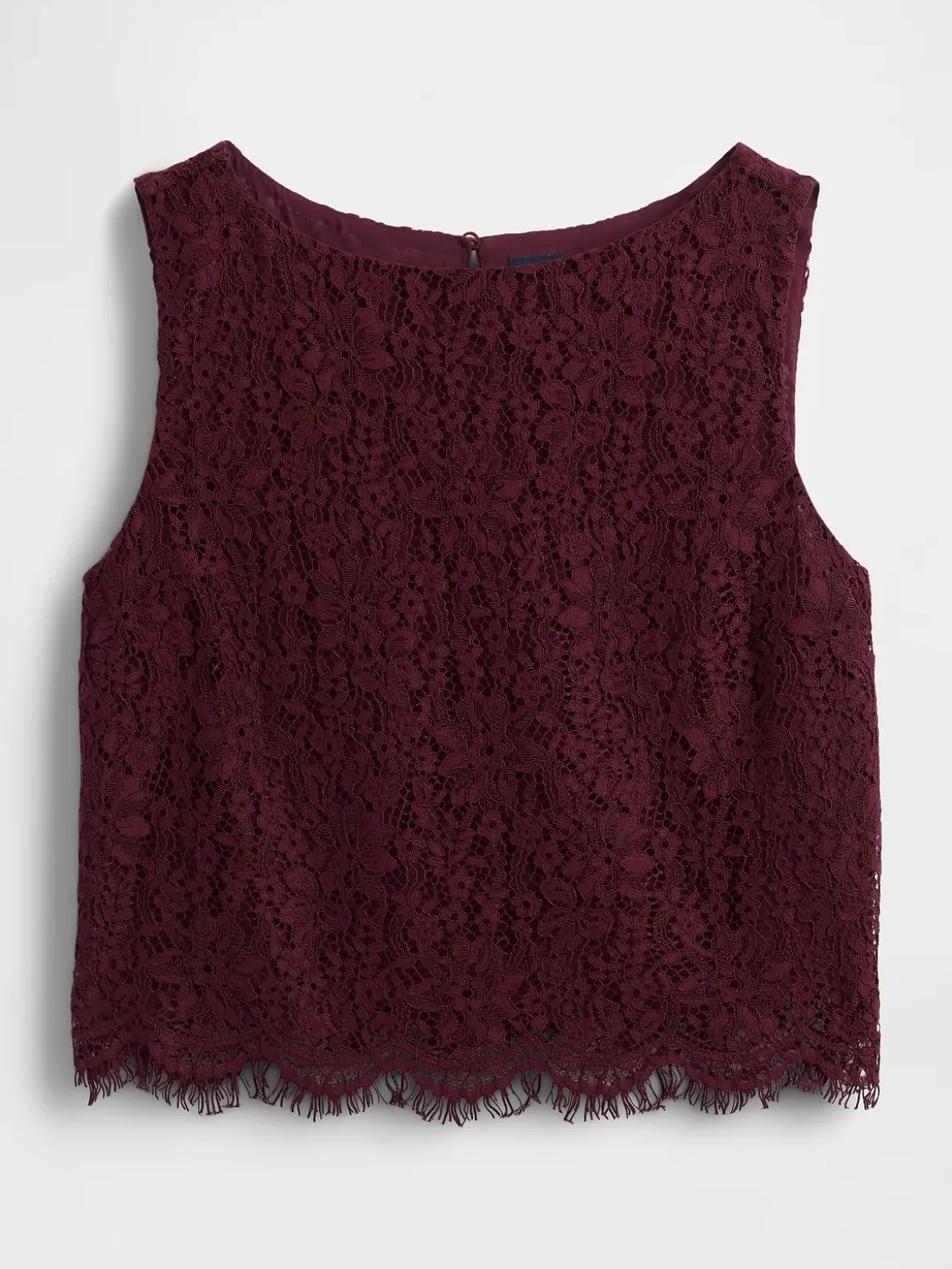 Lace Boatneck Crop Shell Top