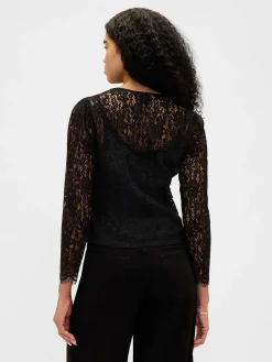 Lace Button-Front Top