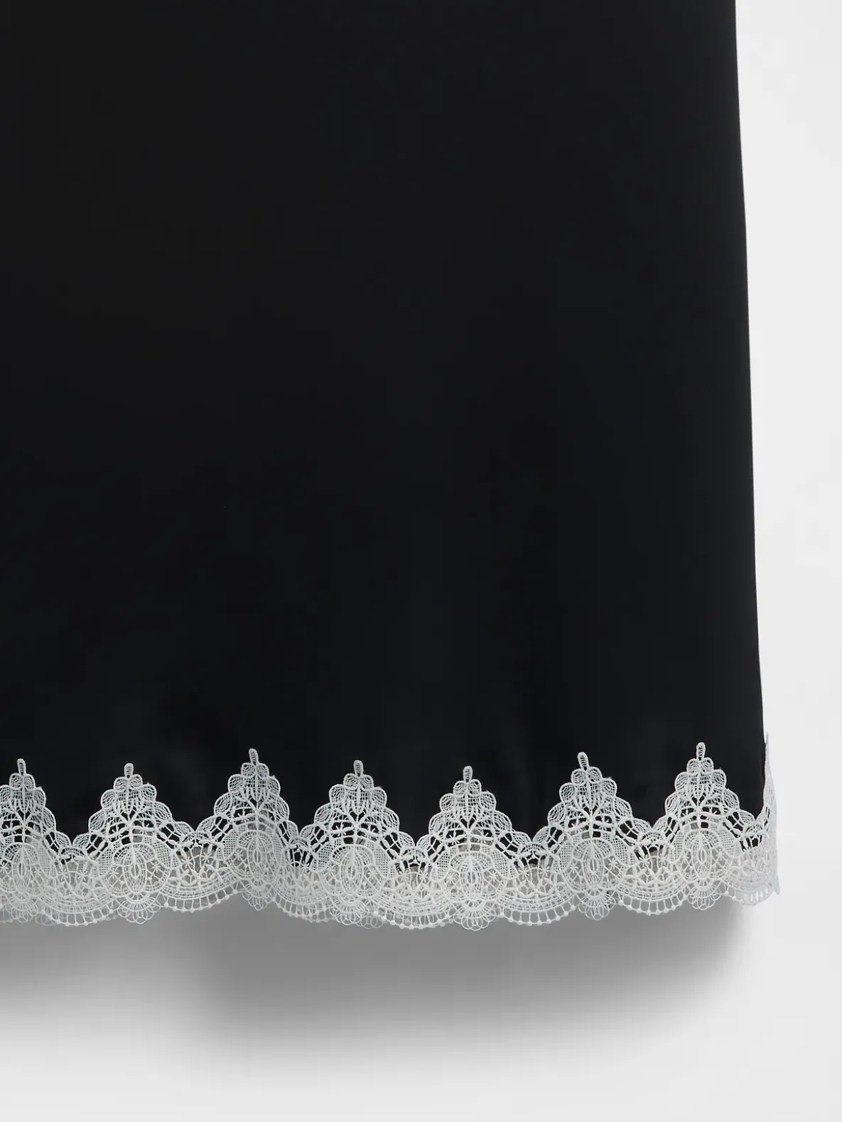 Lace-Trim Maxi Skirt