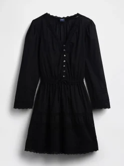 Lace-Trim Mini Dress