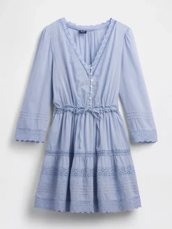 Lace-Trim Mini Dress