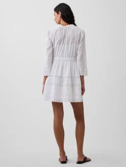 Lace-Trim Mini Dress