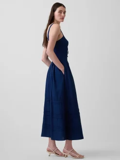 Lace-Up Corset Maxi Dress