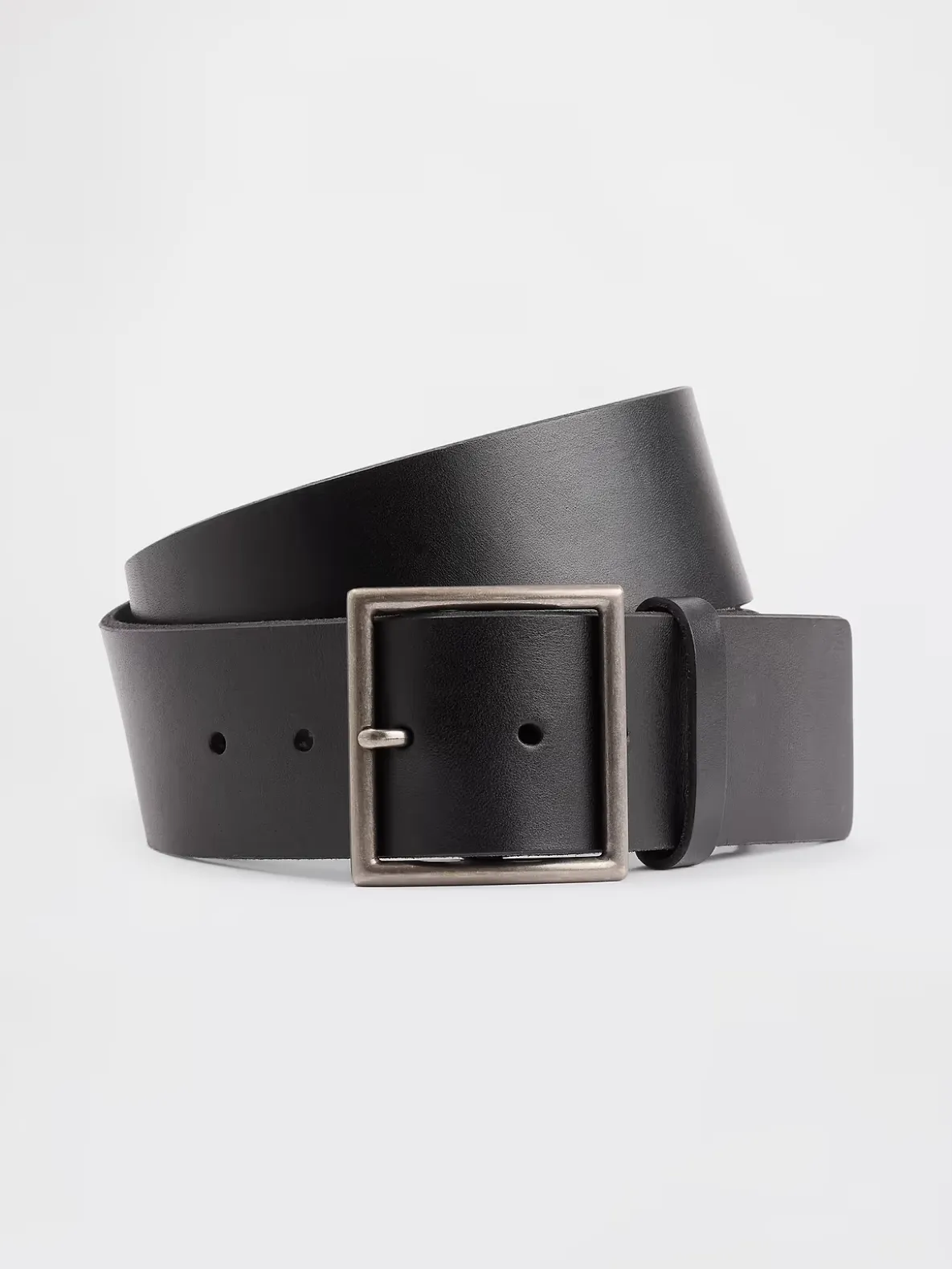 Leather Square-Buckle Belt