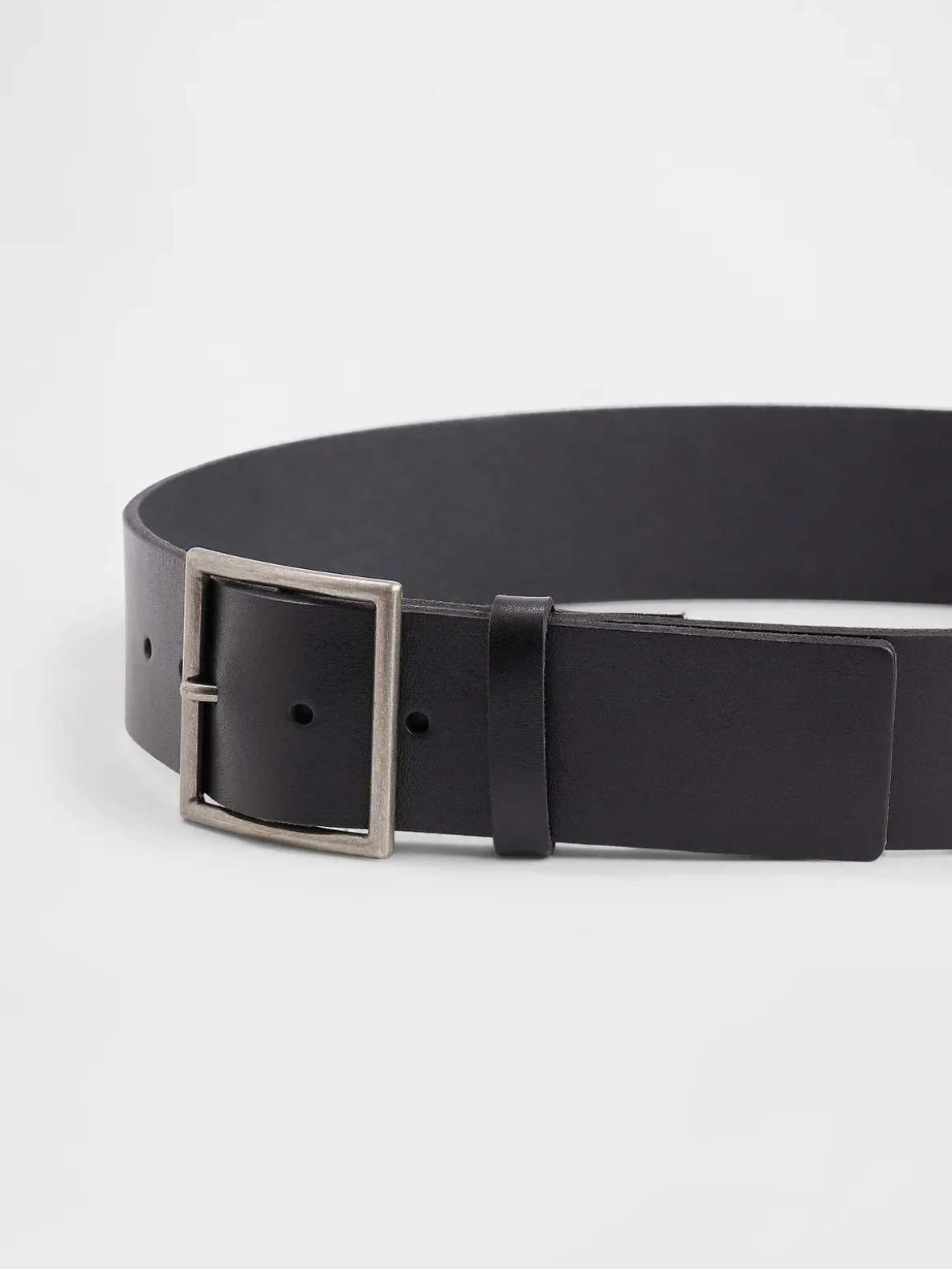Leather Square-Buckle Belt