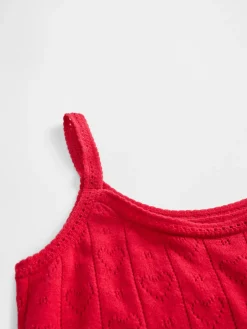 Lightweight CashSoft Pointelle Heart PJ Tank Top