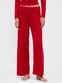 Lightweight CashSoft Pointelle Heart PJ Pants