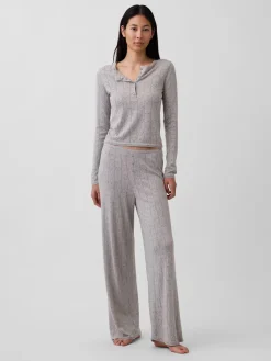 Lightweight CashSoft Pointelle Heart PJ Pants