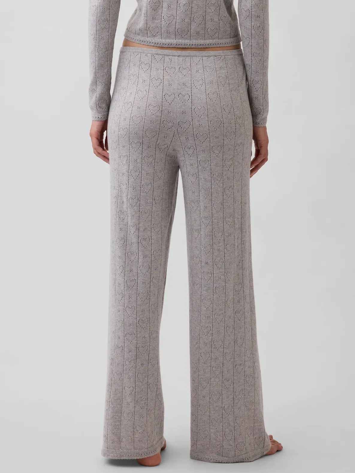 Lightweight CashSoft Pointelle Heart PJ Pants