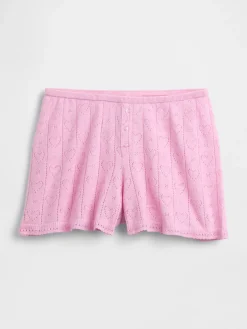 Lightweight CashSoft Pointelle Heart PJ Shorts