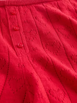 Lightweight CashSoft Pointelle Heart PJ Shorts