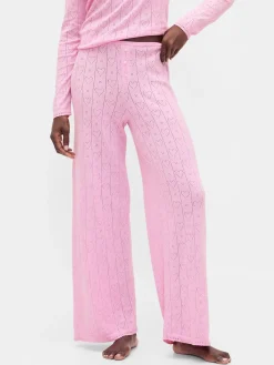 Lightweight CashSoft Pointelle Heart PJ Pants