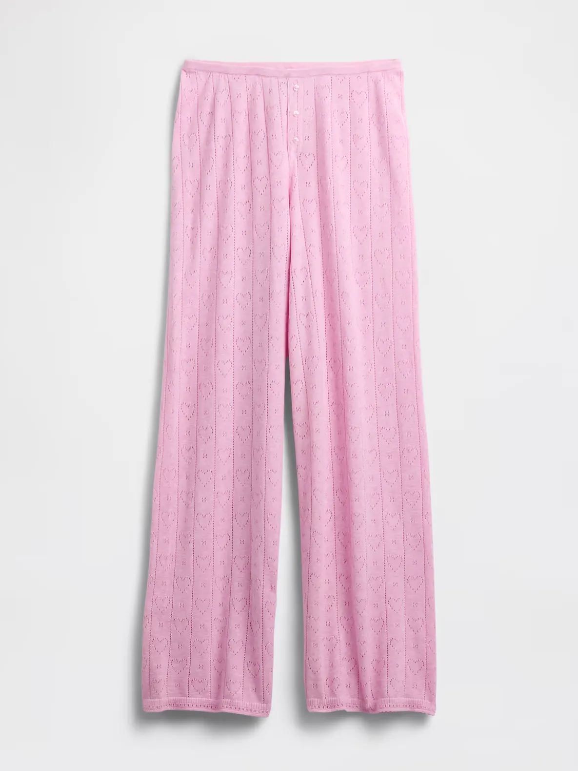 Lightweight CashSoft Pointelle Heart PJ Pants