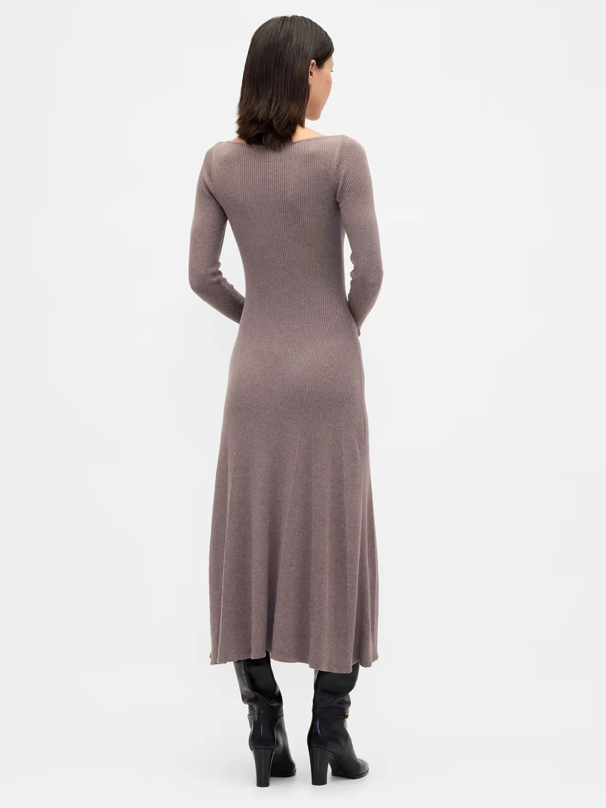 Lightweight CashSoft Rib Maxi Sweater Dress