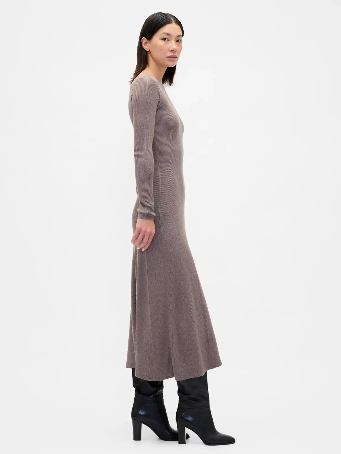 Lightweight CashSoft Rib Maxi Sweater Dress