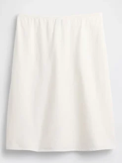 Linen-Blend Bias-Cut Skirt