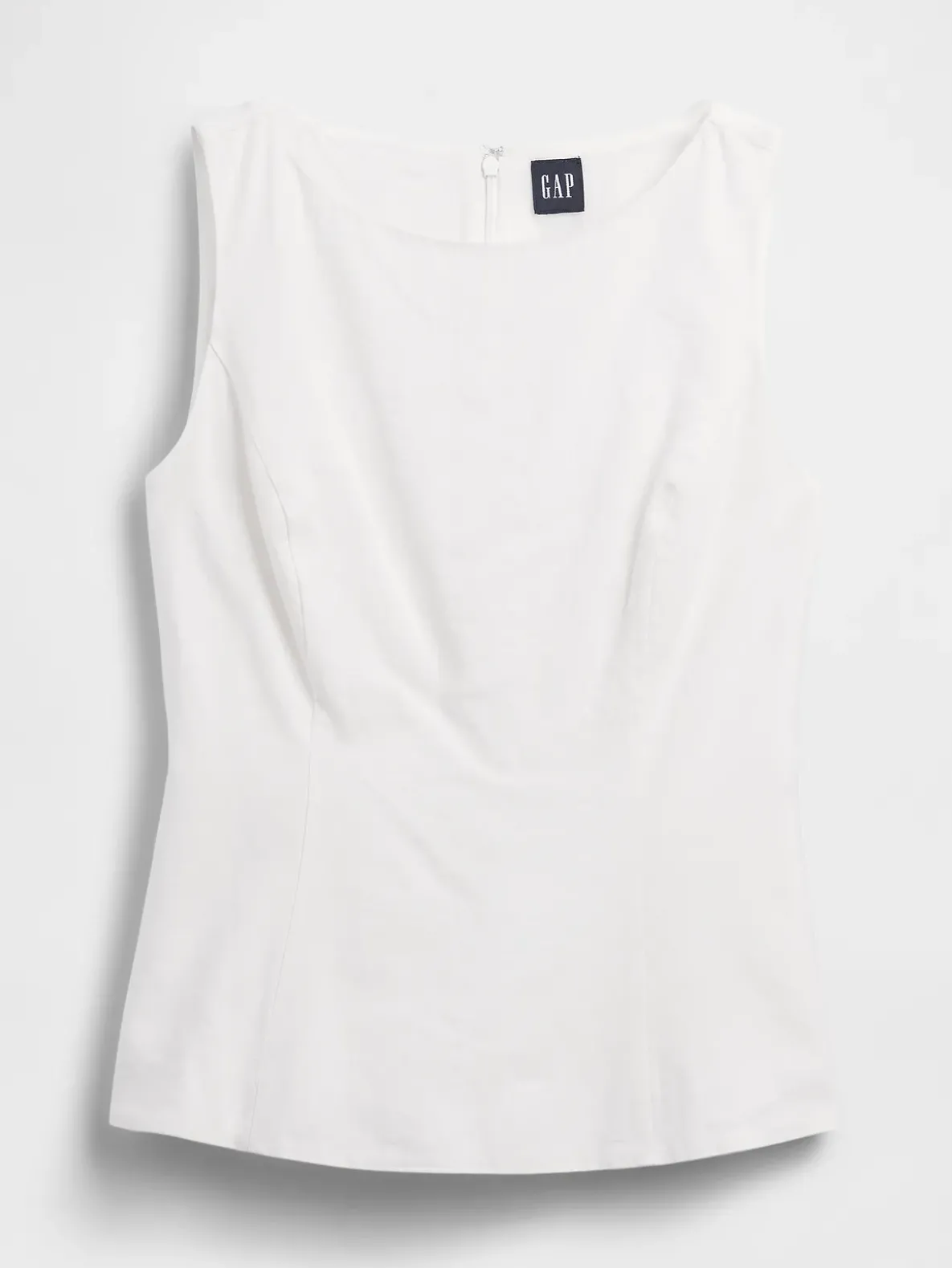 Linen-Blend Boatneck Top