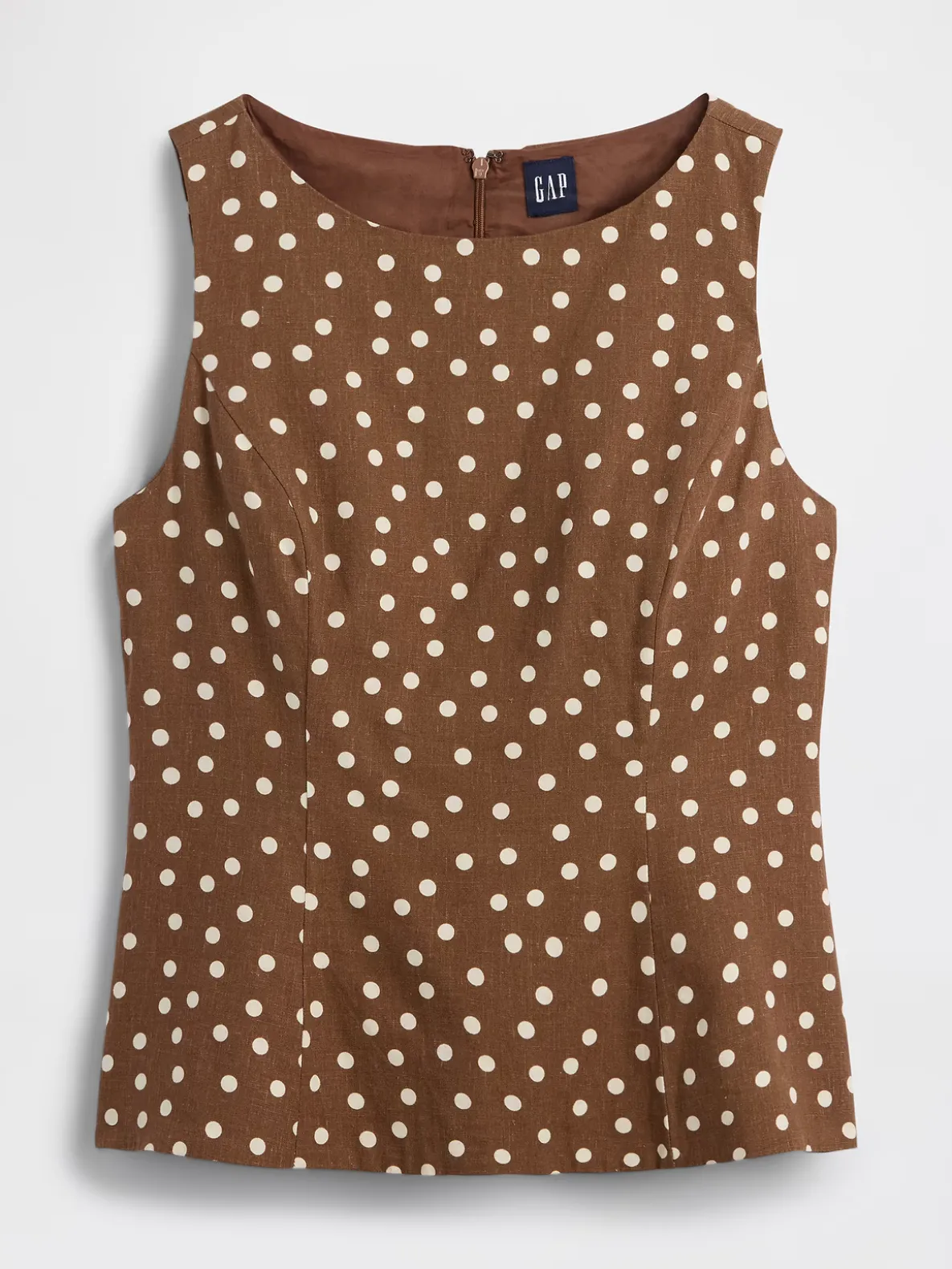 Linen-Blend Boatneck Top
