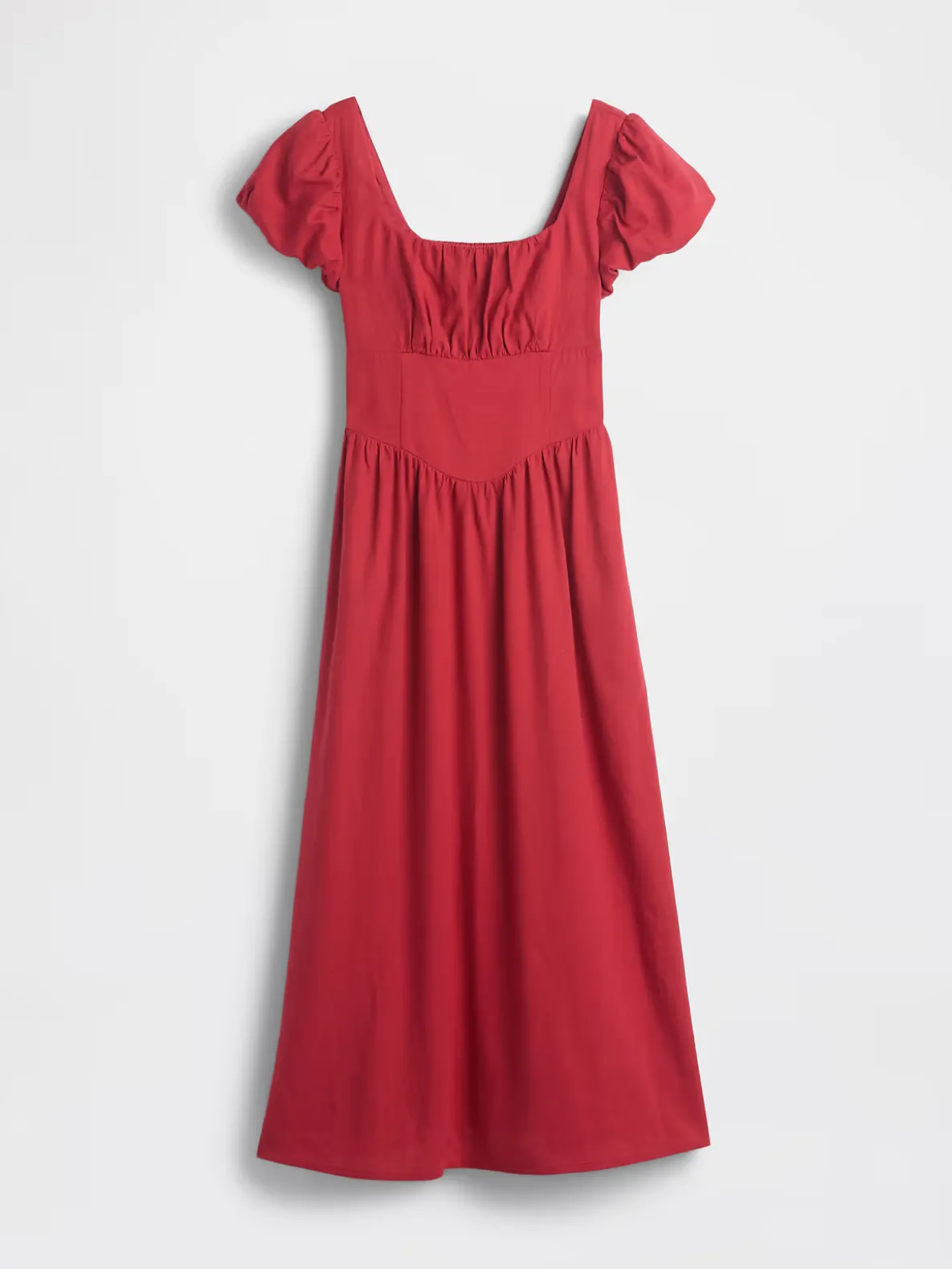 Linen-Blend Drop-Waist Maxi Dress