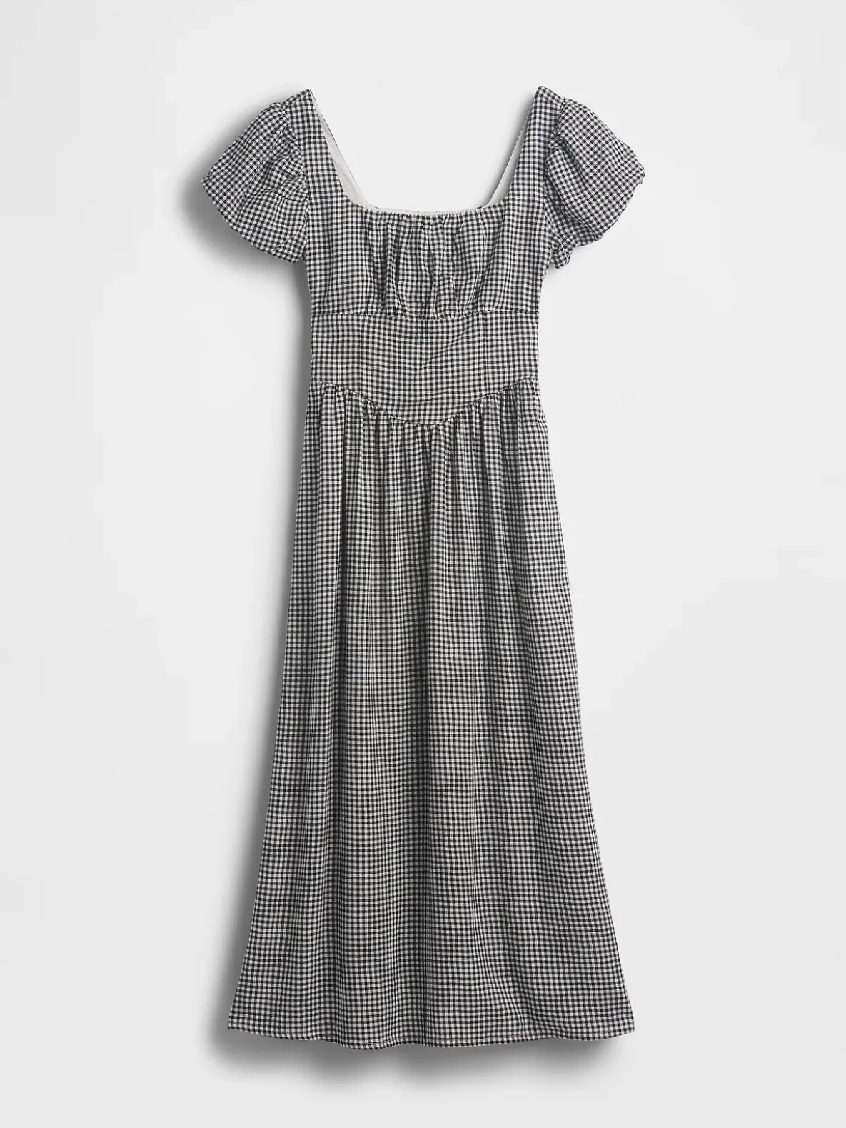 Linen-Blend Drop-Waist Maxi Dress