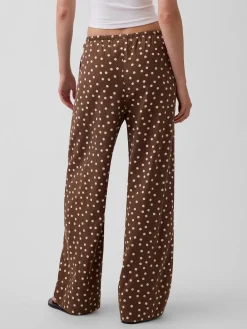 Linen-Blend Easy Wide-Leg Pants
