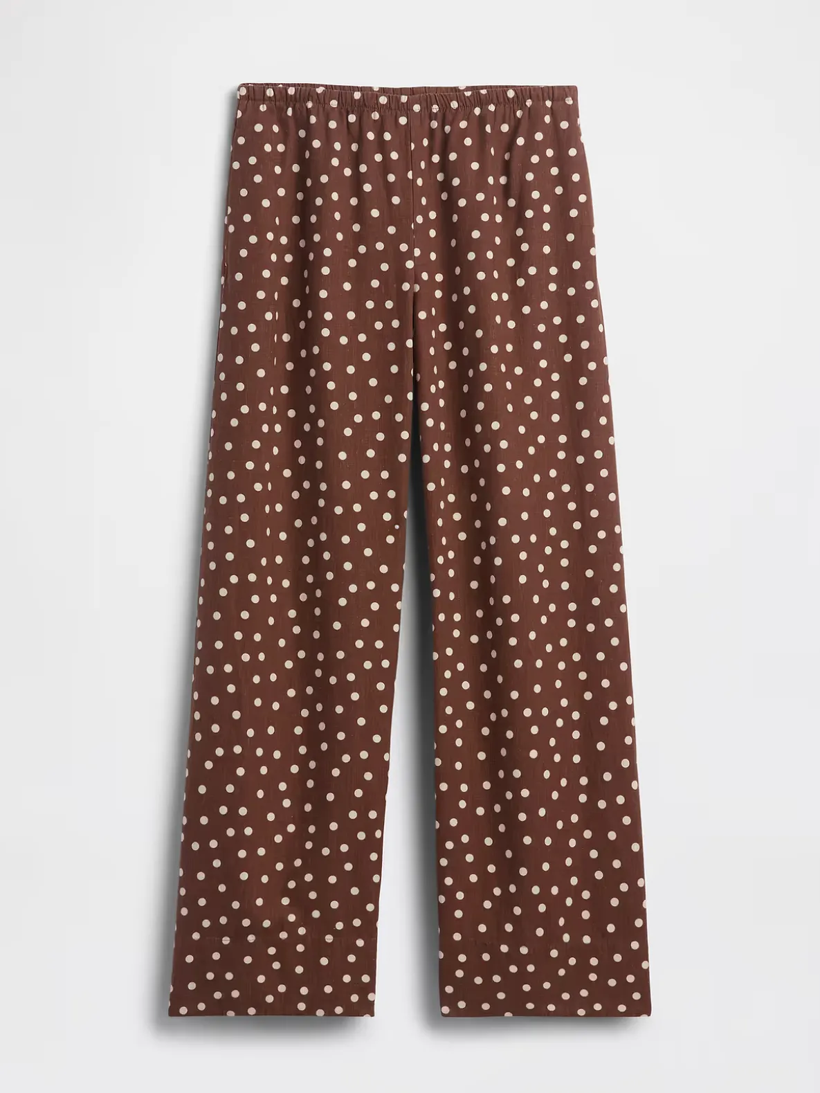 Linen-Blend Easy Wide-Leg Pants