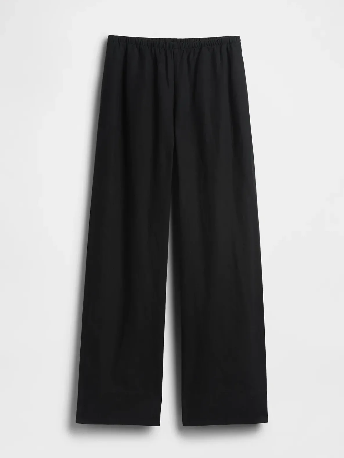 Linen-Blend Easy Wide-Leg Pants