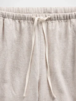 Linen-Blend Easy Wide-Leg Pants