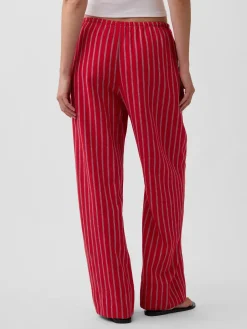 Linen-Blend Easy Wide-Leg Pants