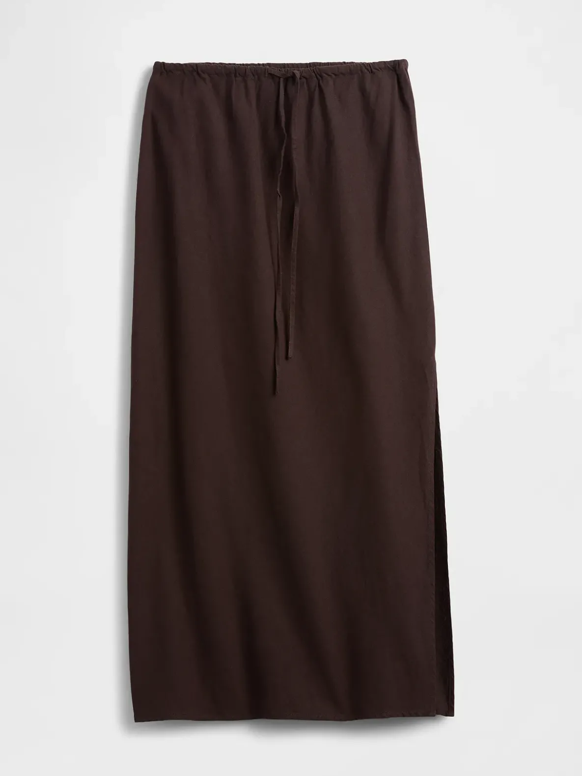 Linen-Blend Maxi Skirt