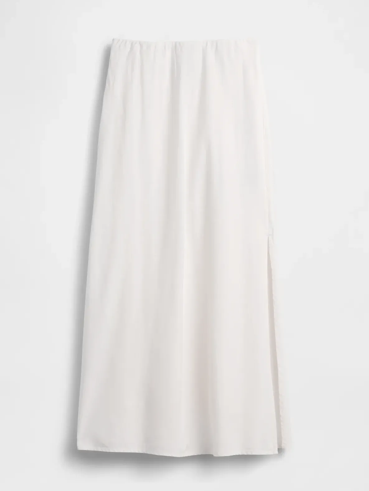Linen-Blend Maxi Slip Skirt