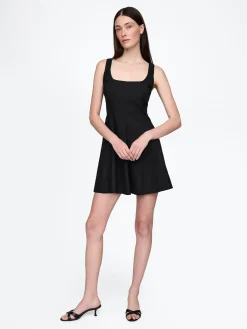 Linen-Blend Mini Dress