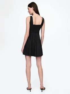 Linen-Blend Mini Dress