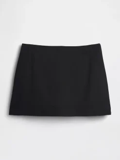 Linen-Blend Mini Skort