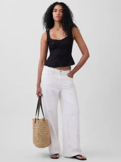 Linen-Blend Peplum Top