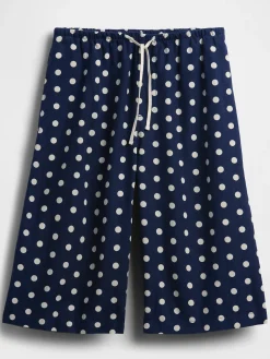 Linen-Blend Relaxed Easy Culotte Pants