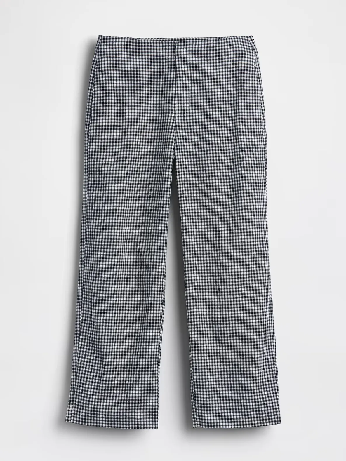 Linen-Blend Relaxed Straight Ankle Pants