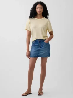 Linen-Blend Relaxed T-Shirt