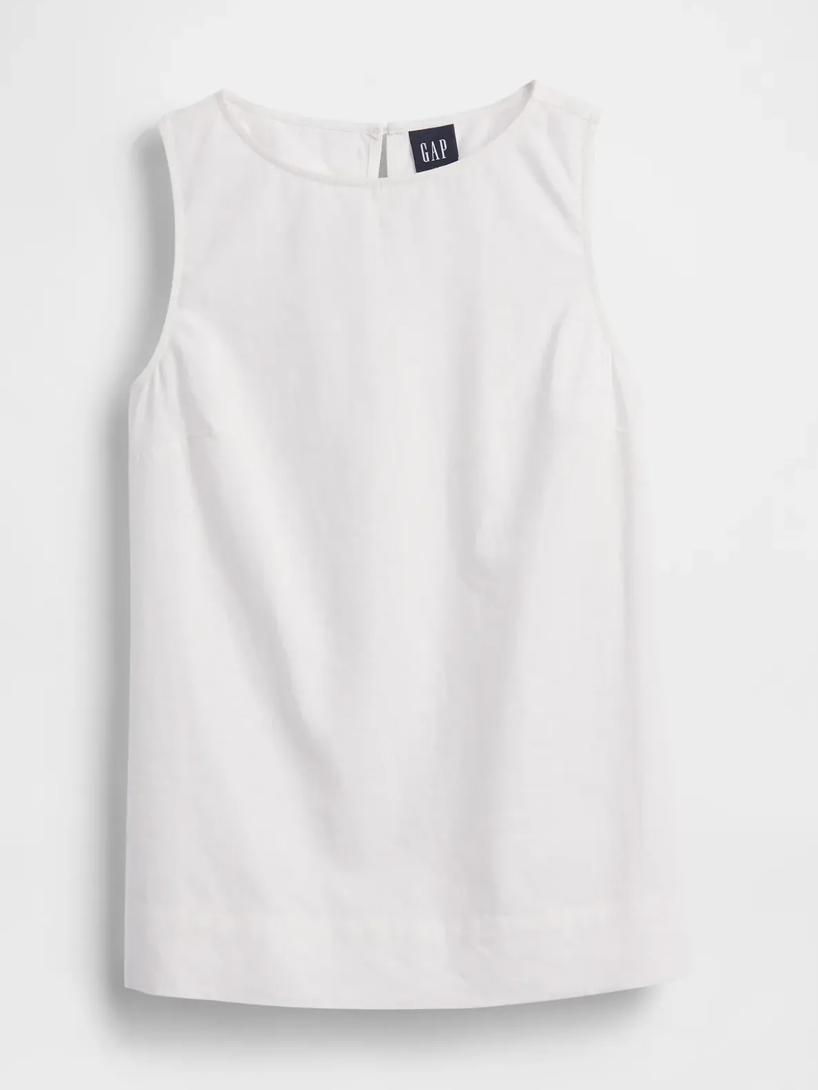 Linen-Blend Shell Tank Top
