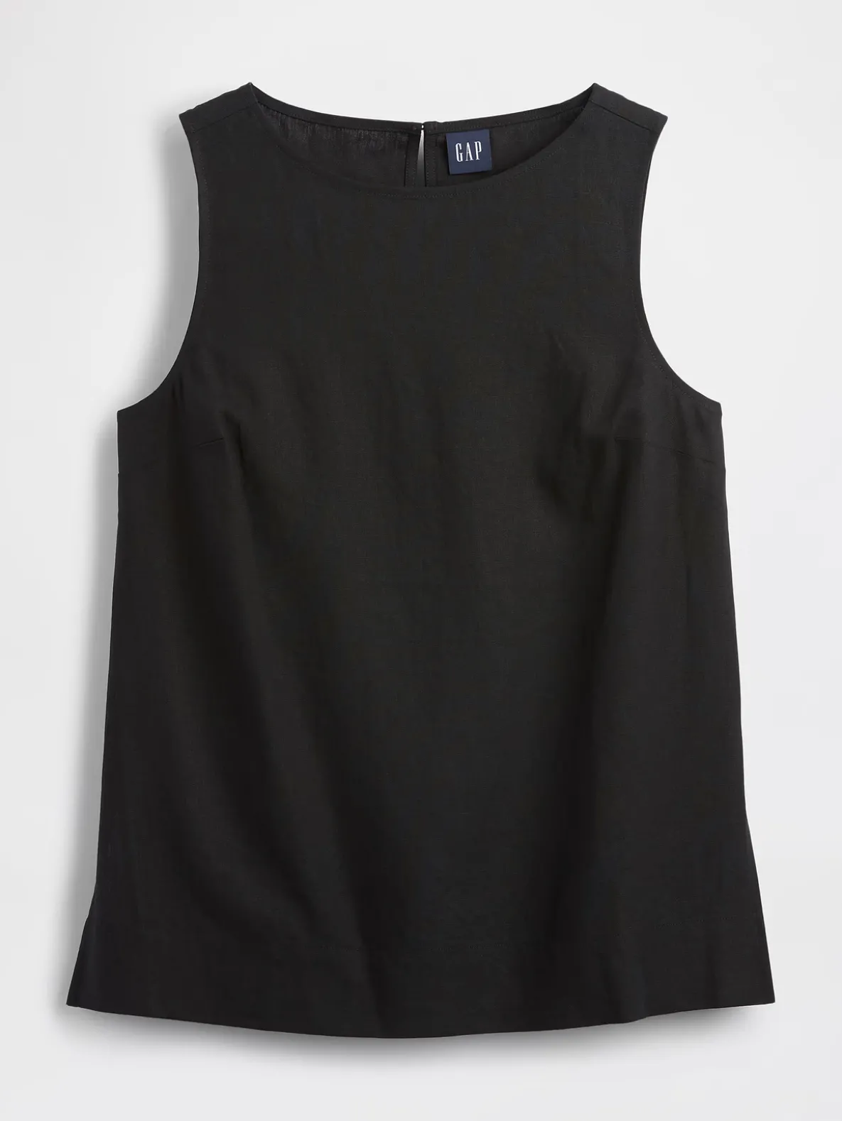 Linen-Blend Shell Tank Top